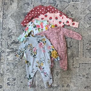 Bundle baby girl pajamas